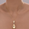 Anti-Tarnish Champagne Drop Crystal Pendant Necklace