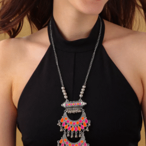 Colorful Cadence: PRAO Enameled Ghungroo Necklace