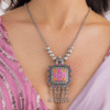 Ethnic Statement Necklace with Colorful Enamel