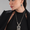 Oxidised Necklace Set With Earrings