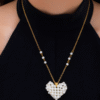 Anti-Tarnish Pearl Heart Necklace