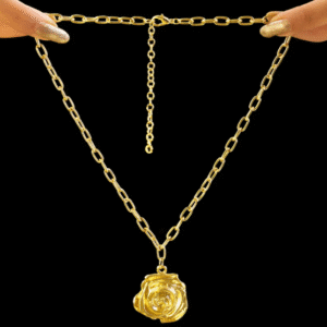 Gold Plated Rose Necklace